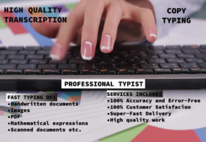 I will do fast typing of all documents