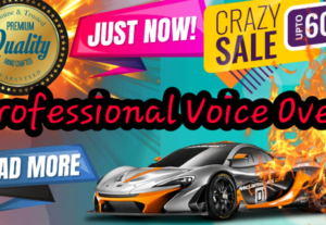 I will create a Professional creative exciting enthusiastic voice over for your