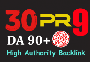 Manually 30 PR-9 Backlinks from High Quality DA 80+ Domain Skyrocket Your Google